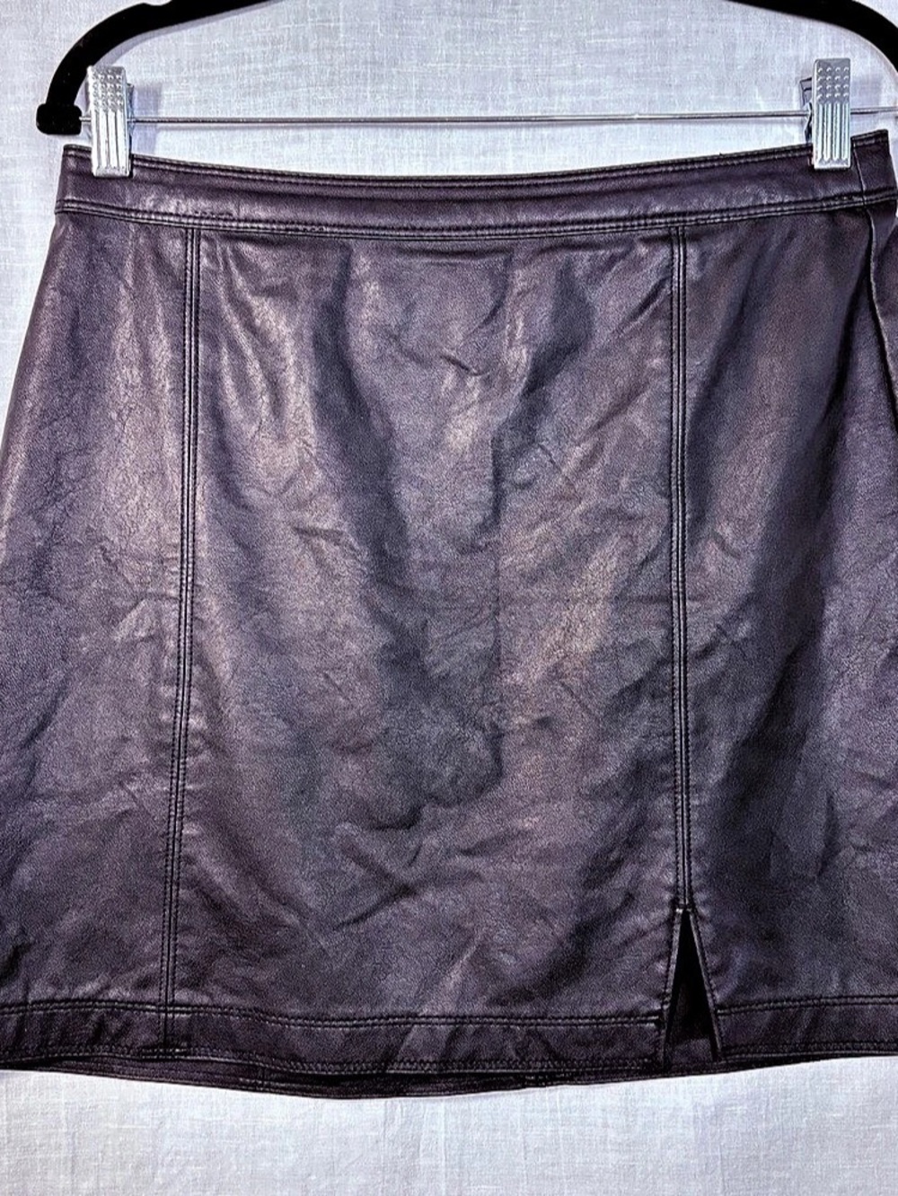Abercrombie & Fitch Faux Leather Mini Skirt Black Size Medium